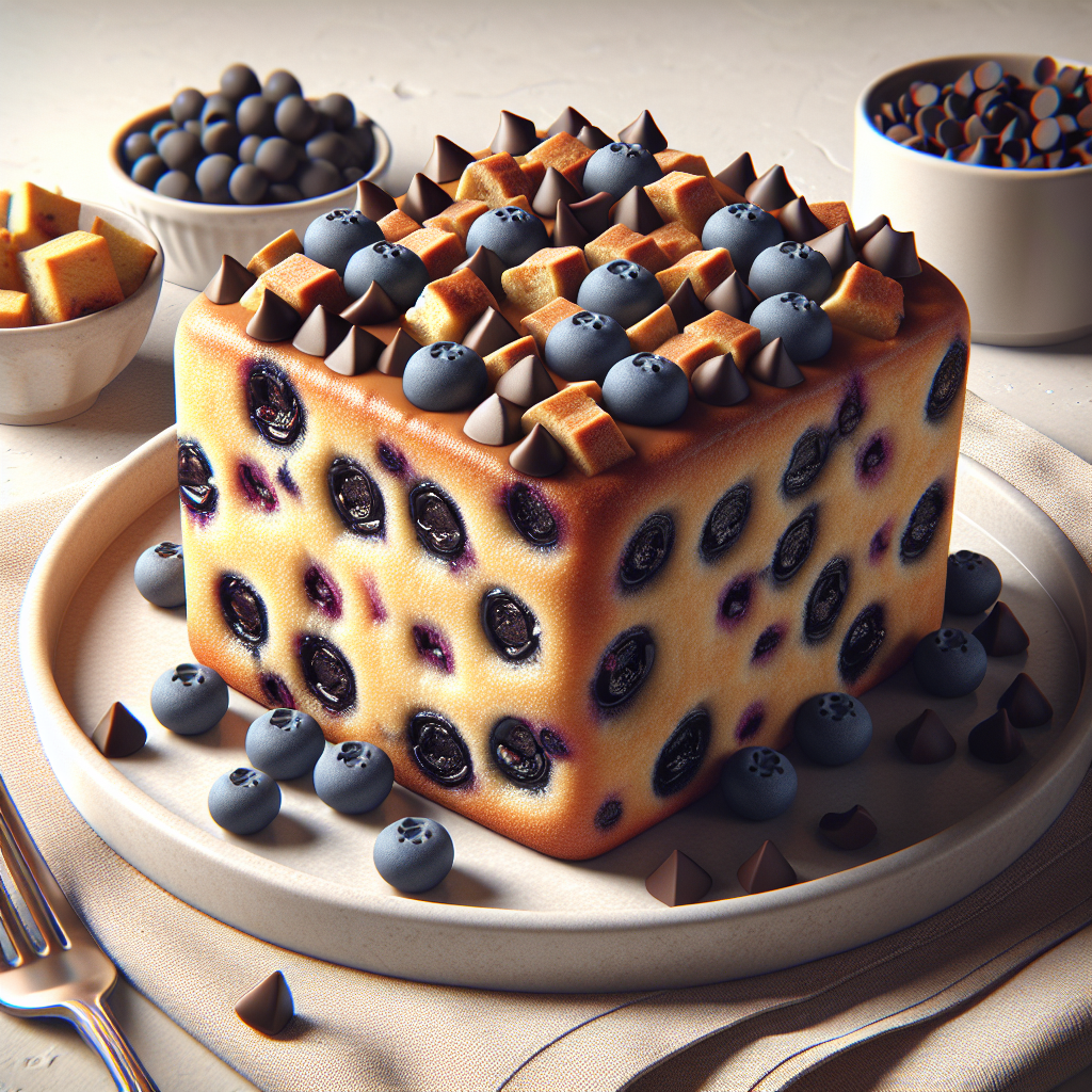 Mini Chips Blueberry Breakfast Cake