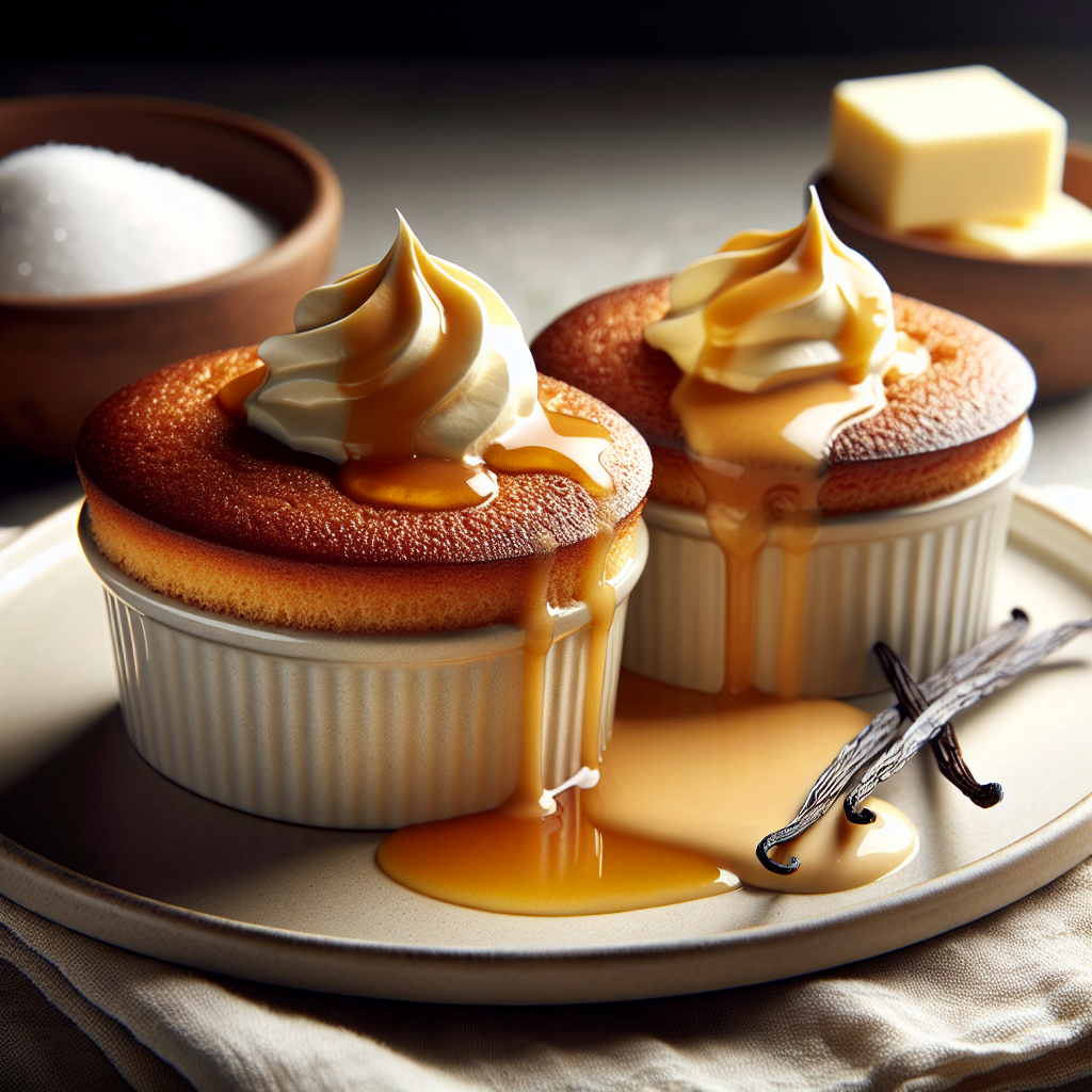 Brown Sugar Soufflés with Crème Anglaise