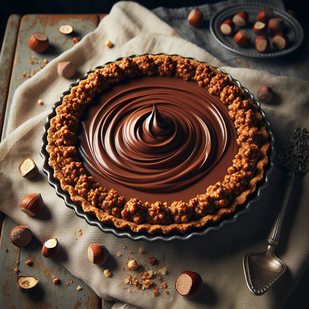 Chocolate Silk Pie with Hazelnut Crust