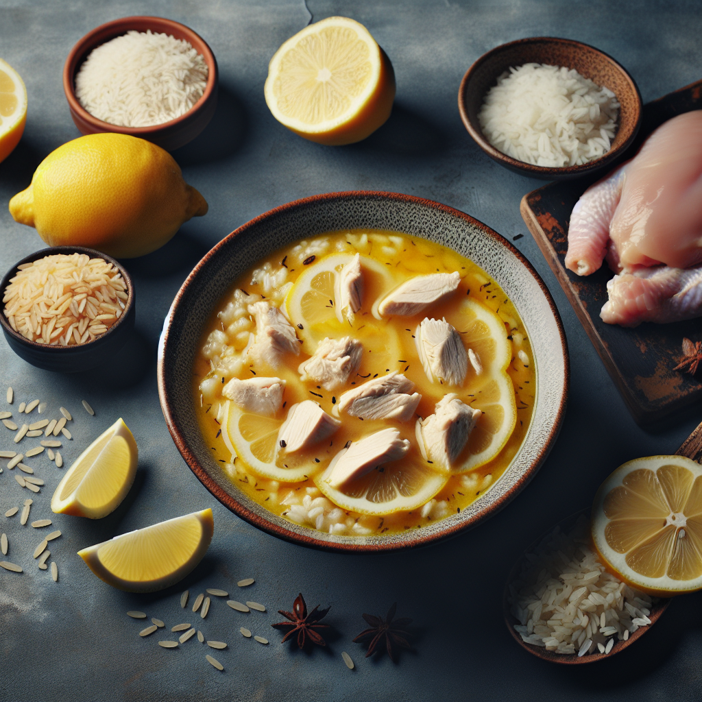 Greek-Style Lemon, Rice & Chicken Soup (Avgolemono)