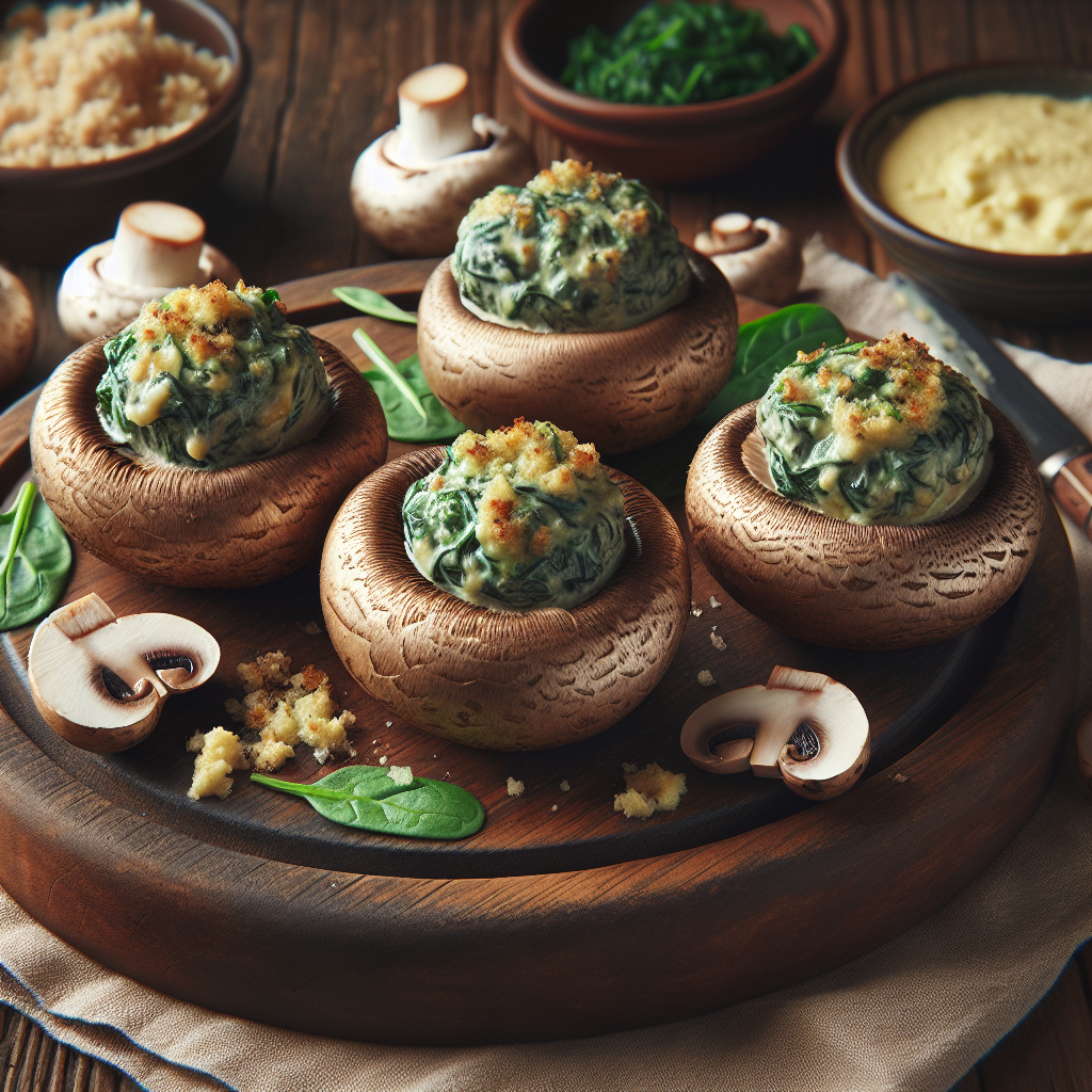 Creamed Spinach-Stuffed Mushrooms